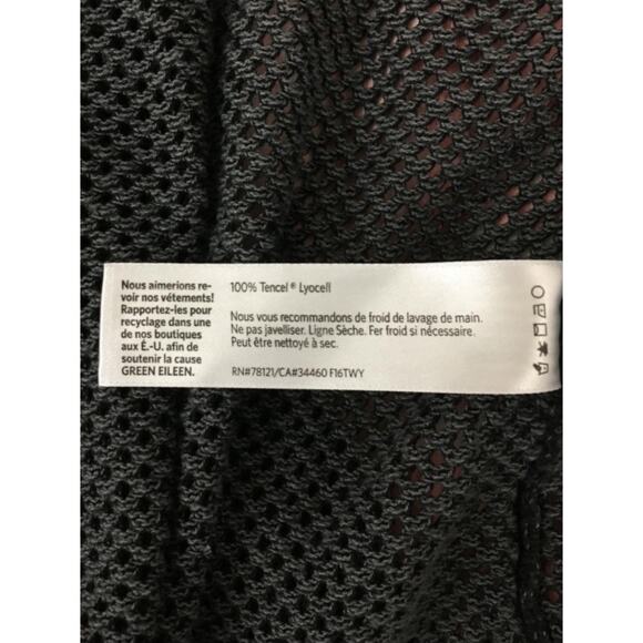 Eileen Fisher Charcoal Tencel Twisted Pointelle Cardigan Shrug M - Picture 7 of 9